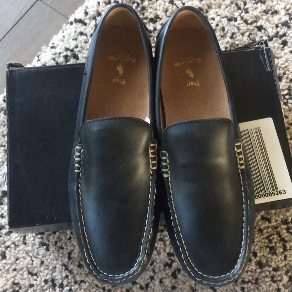 polo ralph lauren woodley black shoes
